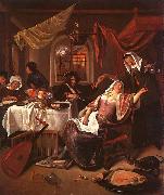 Jan Steen The Dissolute Household painting